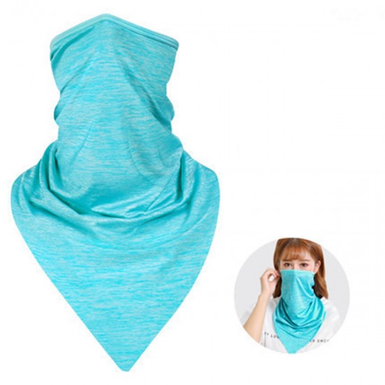Unisex Dustproof Triangle Breathable Ice Silk Head Scarf Multifunction Cycling Windproof Seamless Face Mask