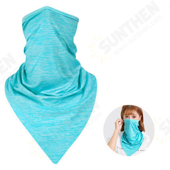 Unisex Dustproof Triangle Breathable Ice Silk Head Scarf Multifunction Cycling Windproof Seamless Face Mask