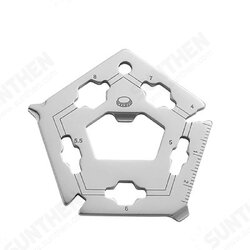 VK1931 12-in-1 Multifunctional Wrench Bike Repair Tool Carbon Steel EDC Outdoor Pentagon Wrench Tool VK1931 12-in-1 Multifunctional Wrench Bike Repair Tool Carbon Steel EDC Outdoor Pentagon Wrench Tool