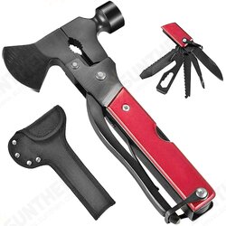 14 in 1 EDC Folding Multi Tools Ax Hatchet Wooden Handle Fire Heavy Duty Twin Hammer Pocket Saw Screwdrivers Pliers with Nylon Sheath for Outdoor 14 in 1 EDC Folding Multi Tools Ax Hatchet Wooden Handle Fire Heavy Duty Twin Hammer Pocket Saw Screwdrivers Pliers with Nylon Sheath for Outdoor