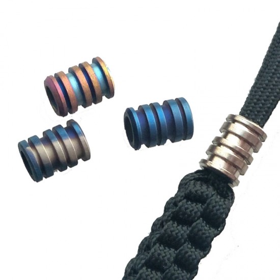14mm Height Titanium Alloy TC4 Knife Beads Rope Cord EDC Paracord Bead Camping Knife Pendants