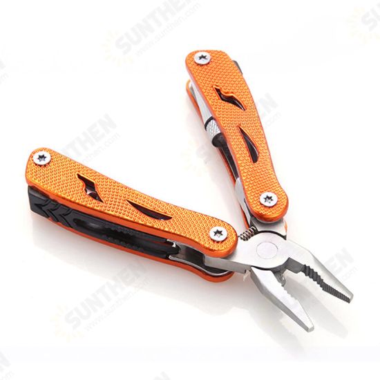 6 in 1 EDC Multitools Survival Tool Kit Portable Plier Flashlight Folding Hand Knife For Outdoor Survival Camping