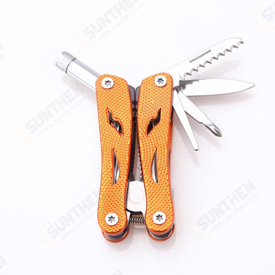 6 in 1 EDC Multitools Survival Tool Kit Portable Plier Flashlight Folding Hand Knife For Outdoor Survival Camping