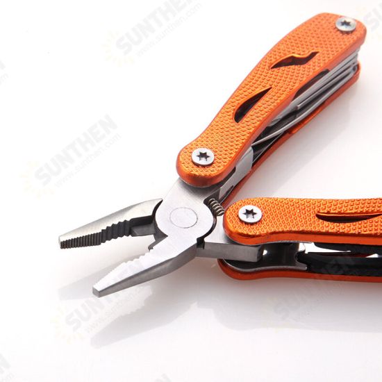 6 in 1 EDC Multitools Survival Tool Kit Portable Plier Flashlight Folding Hand Knife For Outdoor Survival Camping