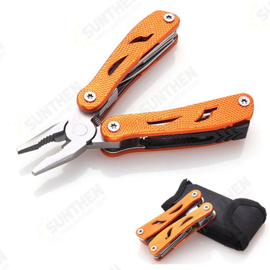 6 in 1 EDC Multitools Survival Tool Kit Portable Plier Flashlight Folding Hand Knife For Outdoor Survival Camping