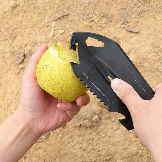 7-in-1 Tactical Shovel EDC Multifunction Survival Spade Peeler Saw Bottle Opener Screwdriver Hexagonal Wrench Camping Emergency Tools