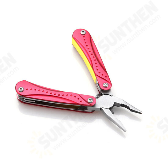 9-in-1 Multi-function Folding Plier EDC Bottle Opener Sharp Pocket Multitool Pliers Saw Blade Knife Screwdriver Outdoor Travel