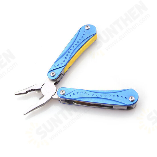 9-in-1 Multi-function Folding Plier EDC Bottle Opener Sharp Pocket Multitool Pliers Saw Blade Knife Screwdriver Outdoor Travel