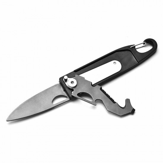 Multifunction EDC Folding Knife Pocket Mini Survival Keychain Blade Scredriver Opener Tactical Tools Outdoor Campingw
