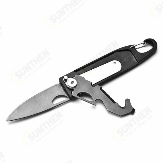 Multifunction EDC Folding Knife Pocket Mini Survival Keychain Blade Scredriver Opener Tactical Tools Outdoor Campingw