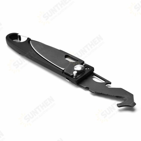 Multifunction EDC Folding Knife Pocket Mini Survival Keychain Blade Scredriver Opener Tactical Tools Outdoor Campingw