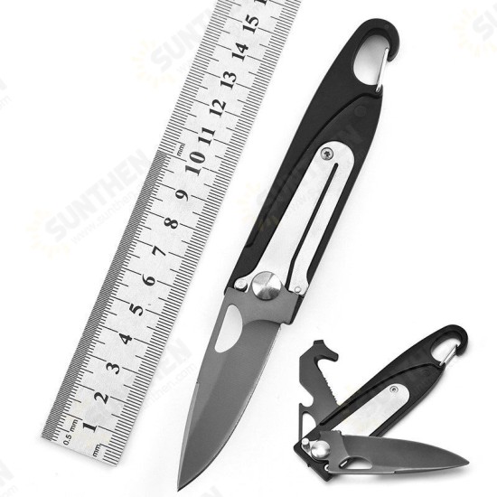 Multifunction EDC Folding Knife Pocket Mini Survival Keychain Blade Scredriver Opener Tactical Tools Outdoor Campingw