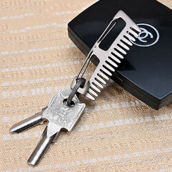 Pure Titanium Comb Keychain Anti-Static Lightweight Carabiner Mountaineering Buckle Outdoor Travel Mountaineering Portable Hanging Buckle Pure Titanium Comb Keychain Anti-Static Lightweight Carabiner Mountaineering Buckle Outdoor Travel Mountaineering Portable Hanging Buckle