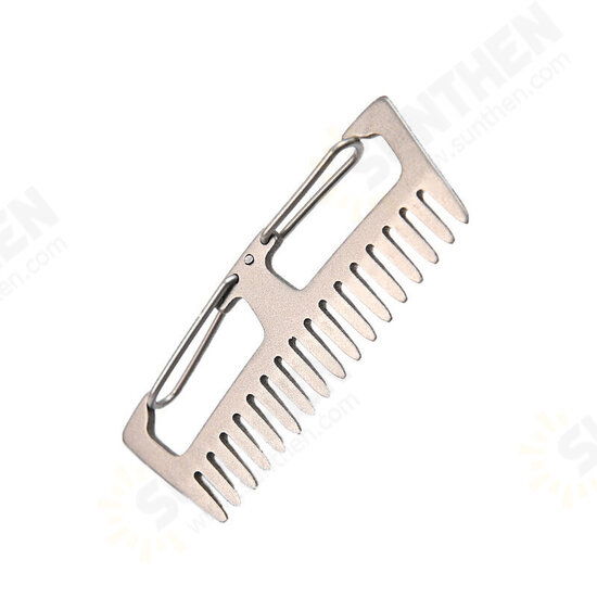 Pure Titanium Comb Keychain Anti-Static Lightweight Carabiner Mountaineering Buckle Outdoor Travel Mountaineering Portable Hanging Buckle Pure Titanium Comb Keychain Anti-Static Lightweight Carabiner Mountaineering Buckle Outdoor Travel Mountaineering Portable Hanging Buckle