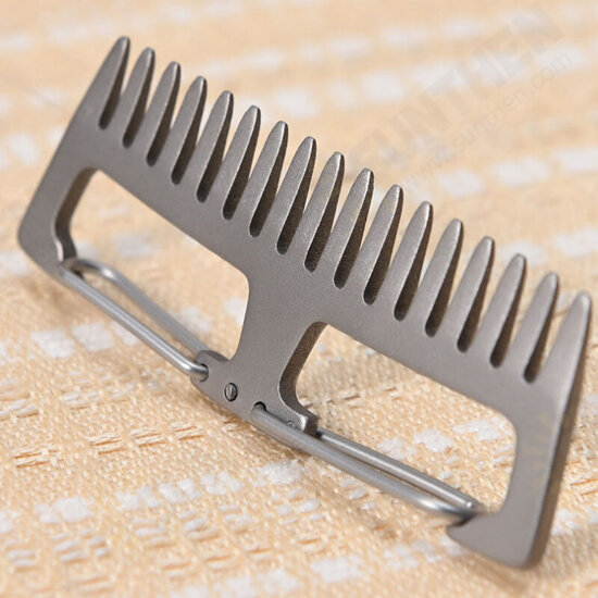 Pure Titanium Comb Keychain Anti-Static Lightweight Carabiner Mountaineering Buckle Outdoor Travel Mountaineering Portable Hanging Buckle Pure Titanium Comb Keychain Anti-Static Lightweight Carabiner Mountaineering Buckle Outdoor Travel Mountaineering Portable Hanging Buckle
