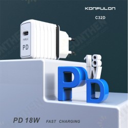 C32D 20W PD Charger Fast Charging with Type-C Charging Cable US EU Plug for iPhone Samsung Huawei Mate40 OnePlus 8 Pro C32D 20W PD Charger Fast Charging with Type-C Charging Cable US EU Plug for iPhone Samsung Huawei Mate40 OnePlus 8 Pro