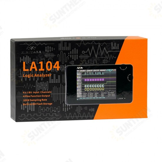 LA104 Digital Logics Analyzer 2.8 inch Screen 4 Channels Oscilloscope SPI IIC UART Programmable 100MHz Max Sampling Rate LA104 Digital Logics Analyzer 2.8 inch Screen 4 Channels Oscilloscope SPI IIC UART Programmable 100MHz Max Sampling Rate