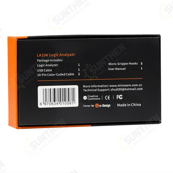 LA104 Digital Logics Analyzer 2.8 inch Screen 4 Channels Oscilloscope SPI IIC UART Programmable 100MHz Max Sampling Rate LA104 Digital Logics Analyzer 2.8 inch Screen 4 Channels Oscilloscope SPI IIC UART Programmable 100MHz Max Sampling Rate