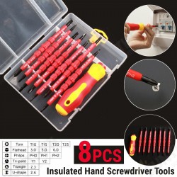 8PCS Electronic Insulated Hand Screwdriver Tools Accessory Set DIY Magnetic Tips
