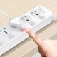 2500W Power Strip 4 Universal Outlets 4 USB Charger Ports Surge Protector EU Plug Input For Home & Office