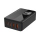 65W 4-Port USB PD Charger USB-C*2 PD3.0 & USB-A *2 QC3.0 Support AFC FCP SCP Fast Charging Wall Charger Adapter EU/US/UK Plug