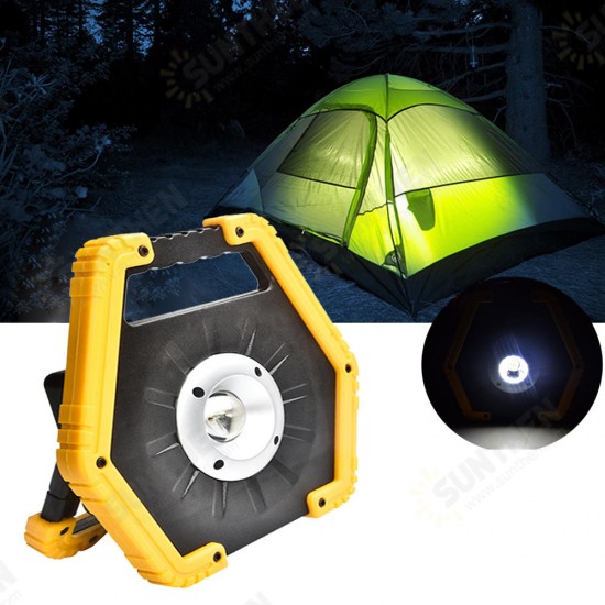 10W 3 Modes USB Rechargeable Portable LED Spotlight / COB Floodlight Camping Lantern Light Outdoor