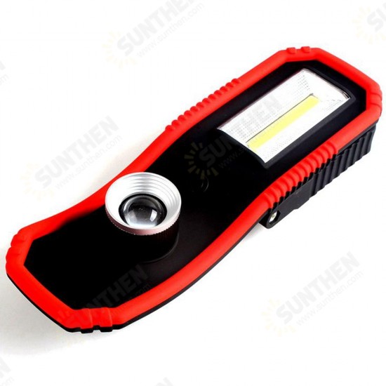 3W 120lm Portable COB High Power LED Work Light Battery Powered Zooming Camping Light for Outdooor