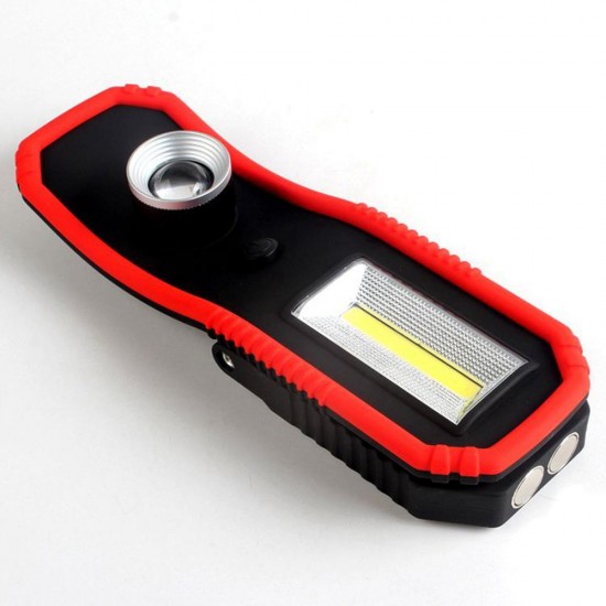 3W 120lm Portable COB High Power LED Work Light Battery Powered Zooming Camping Light for Outdooor