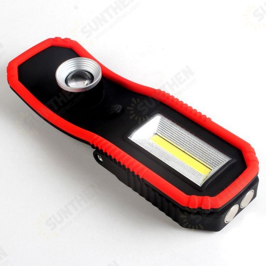 3W 120lm Portable COB High Power LED Work Light Battery Powered Zooming Camping Light for Outdooor