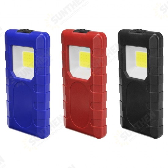 3W Portable COB Pocket Work Light Magnetic Pen Clip Camping Lamp Car Inspection Flashlight