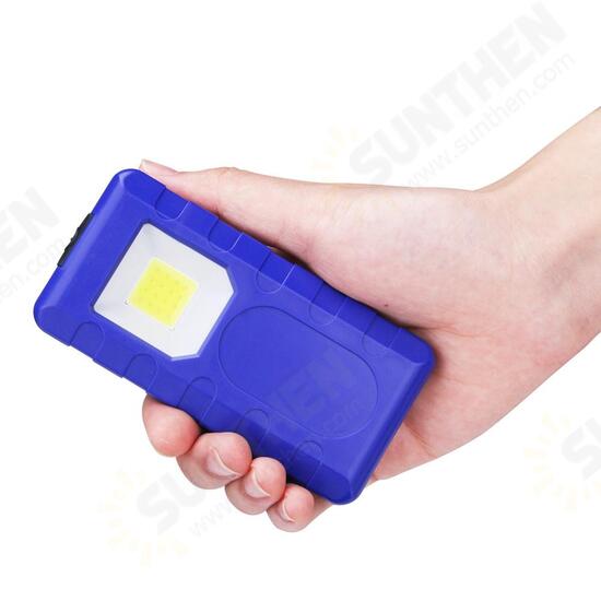 3W Portable COB Pocket Work Light Magnetic Pen Clip Camping Lamp Car Inspection Flashlight