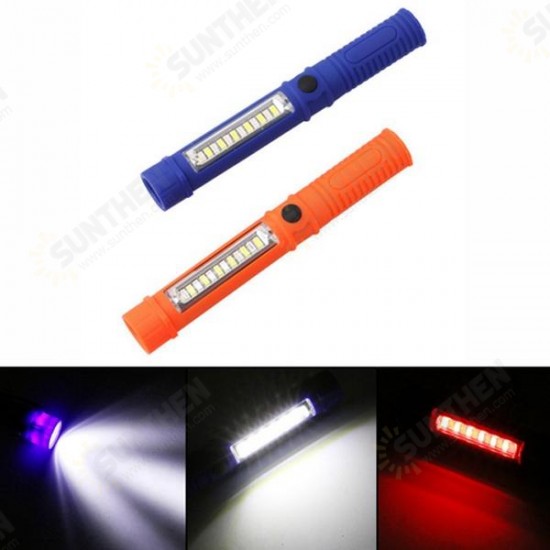 5W Portable Mini LED COB Inspection Work Pen Light Battery Powered Magnet Camping Flashlight Torch