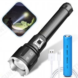 XHP70.2 LED Outdoor Emergency Rechargeable Flashlight Super Bright 90000 High Lumens USB Power Output Handheld Camping Zoomable IPX5 Water Resistant XHP70.2 LED Outdoor Emergency Rechargeable Flashlight Super Bright 90000 High Lumens USB Power Output Handheld Camping Zoomable IPX5 Water Resistant