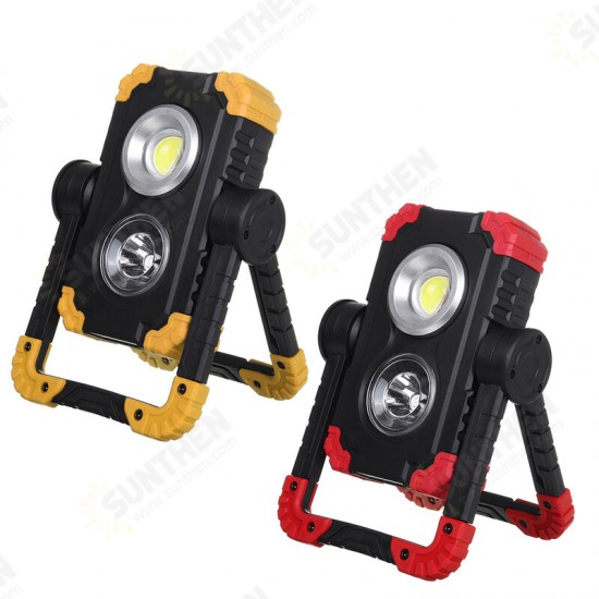 COB LED Work Light Camping Emergency Inspection Flashlight Spot Flood Lamp Stand