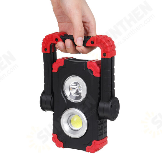 COB LED Work Light Camping Emergency Inspection Flashlight Spot Flood Lamp Stand