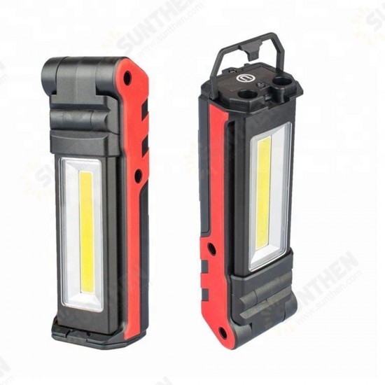 5W+3W+3W USB Rechargeable Portable COB LED Work Camping Light Magnetic Dimming Flashlight