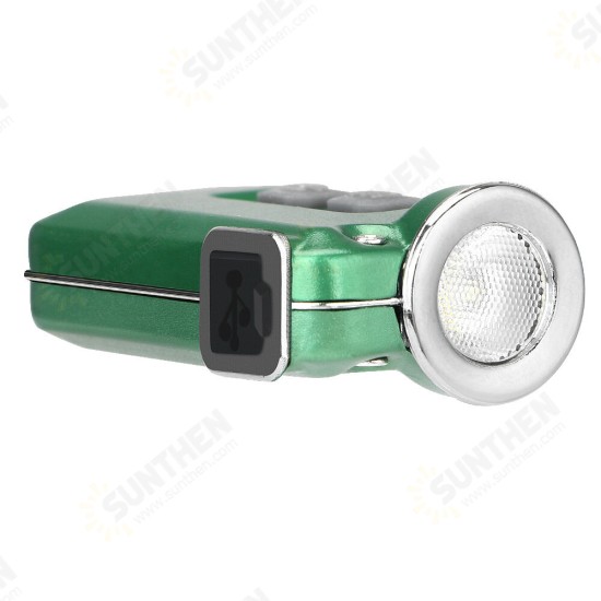 Mini Double-switch Keychain Lamp USB Charging Flashlight Camping Lantern Light Portable Flashlight Waterproof Super Bright