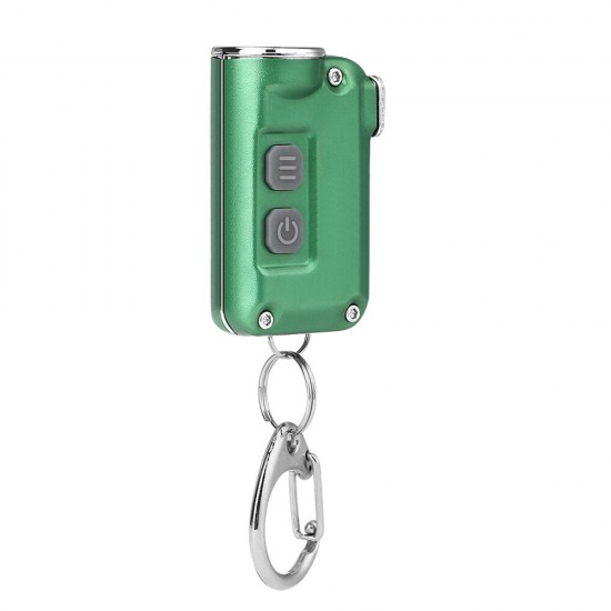 Mini Double-switch Keychain Lamp USB Charging Flashlight Camping Lantern Light Portable Flashlight Waterproof Super Bright