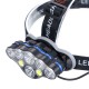 8LED USB Rechargeable Headlamp 6400mAh IPx4 Waterproof Outdoor Headlight 8 Light Modes