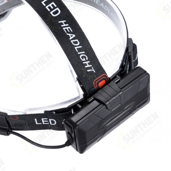 8LED USB Rechargeable Headlamp 6400mAh IPx4 Waterproof Outdoor Headlight 8 Light Modes