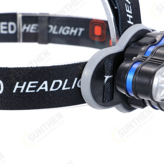 8LED USB Rechargeable Headlamp 6400mAh IPx4 Waterproof Outdoor Headlight 8 Light Modes