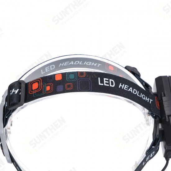 8LED USB Rechargeable Headlamp 6400mAh IPx4 Waterproof Outdoor Headlight 8 Light Modes