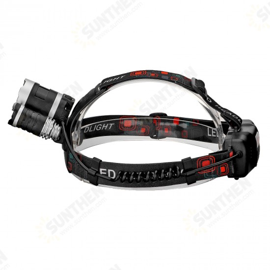 USB Rechargeable Headlamp 6400mAh IP65 Waterproof Outdoor Headlight 4 Light Modes