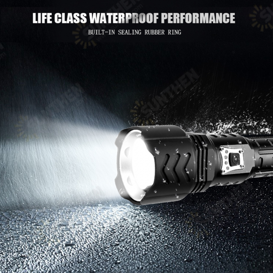 Portable USB Rechargeable 5 Modes & Zoomable P70.2 Tactical Flashlight High Brightness Waterproof