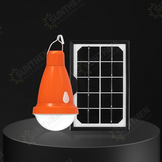 Solar Panel USB Rechargeable Camping Bulb Remote Control Waterproof Outdoor Emergency Light 3 Modes