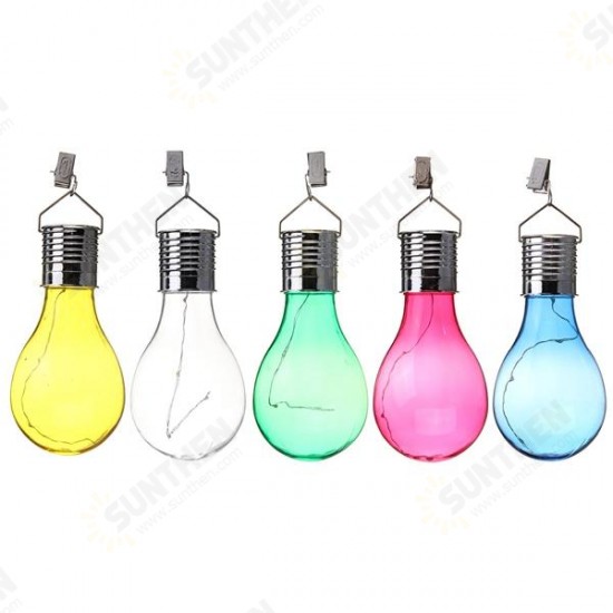 Solar Powered Camping Hanging LED Light Bulb Waterproof for Outdoor Garden Yard