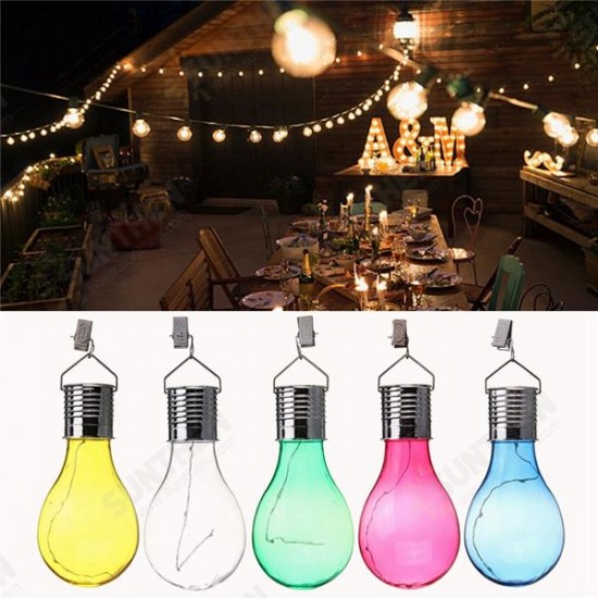 Solar Powered Camping Hanging LED Light Bulb Waterproof for Outdoor Garden Yard