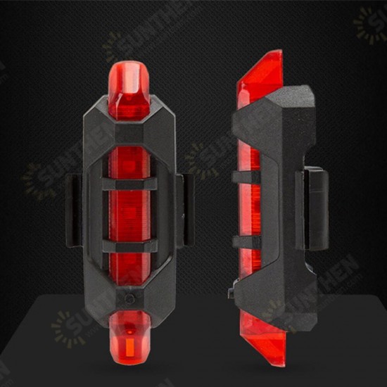 USB Rechargeable Bike LED Tail Light Bicycle Safety Cycling Warning Rear Lamp