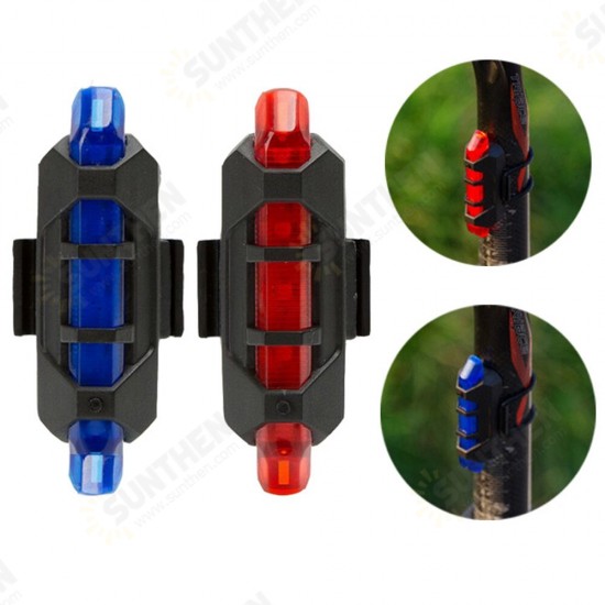 USB Rechargeable Bike LED Tail Light Bicycle Safety Cycling Warning Rear Lamp