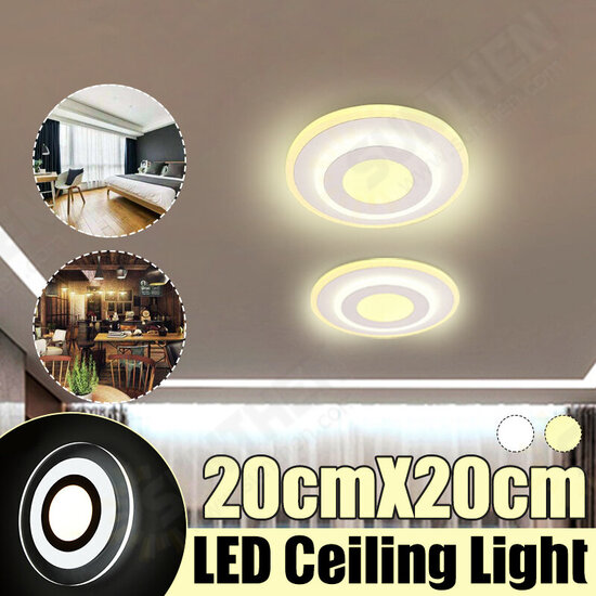 15W Acrylic Modern LED Ceiling Light Home Living Room Bedroom Decor Lamp